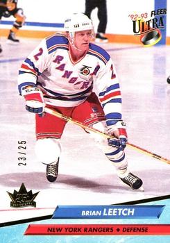 2016-17 Fleer Showcase - 25th Anniversary Stamped 1992-93 Ultra Buyback #138 Brian Leetch Front