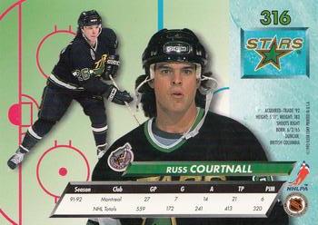 2016-17 Fleer Showcase - 25th Anniversary Stamped 1992-93 Ultra Buyback #316 Russ Courtnall Back