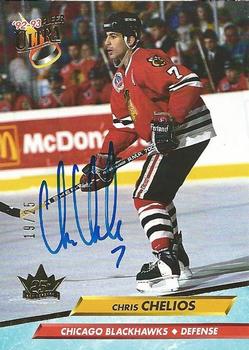 2016-17 Fleer Showcase - 25th Anniversary Stamped 1992-93 Ultra Buyback Autograph #34 Chris Chelios Front
