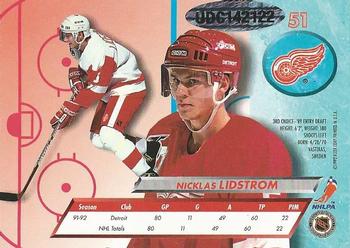 2016-17 Fleer Showcase - 25th Anniversary Stamped 1992-93 Ultra Buyback Autograph #51 Nicklas Lidstrom Back