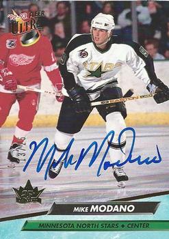 2016-17 Fleer Showcase - 25th Anniversary Stamped 1992-93 Ultra Buyback Autograph #96 Mike Modano Front