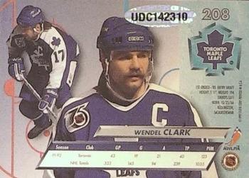 2016-17 Fleer Showcase - 25th Anniversary Stamped 1992-93 Ultra Buyback Autograph #208 Wendel Clark Back