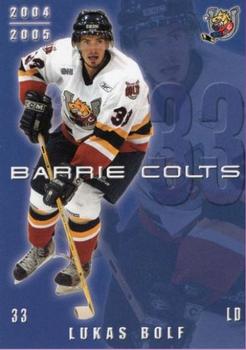 2004-05 Colts & Cops Barrie Colts (OHL) #NNO Lukas Bolf Front