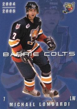 2004-05 Colts & Cops Barrie Colts (OHL) #NNO Michael Lombardi Front