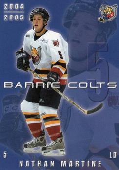 2004-05 Colts & Cops Barrie Colts (OHL) #NNO Nathan Martine Front