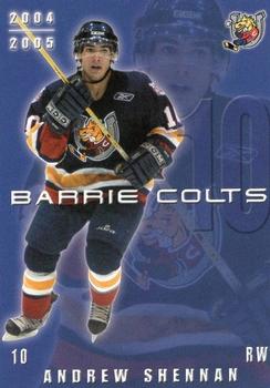 2004-05 Colts & Cops Barrie Colts (OHL) #NNO Andrew Shennan Front