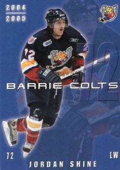 2004-05 Colts & Cops Barrie Colts (OHL) #NNO Jordan Shine Front
