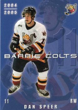 2004-05 Colts & Cops Barrie Colts (OHL) #NNO Dan Speer Front