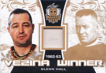 2017 Leaf Masked Men - Vezina Winner Relics Gold #VW-GH2 Glenn Hall Front
