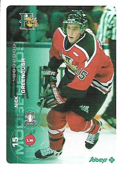 1999-00 Halifax Mooseheads (QMJHL) #NNO Nick Greenough Front