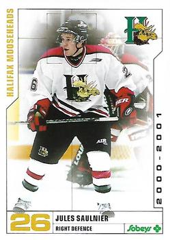 2000-01 Halifax Mooseheads (QMJHL) #NNO Jules Saulnier Front