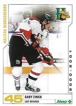 2000-01 Halifax Mooseheads (QMJHL) #NNO Gary Zinck Front