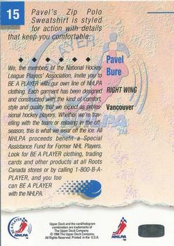 1993-94 Upper Deck NHLPA/Roots #15 Pavel Bure Back