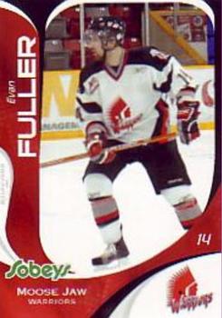 2007-08 Extreme Moose Jaw Warriors (WHL) #NNO Evan Fuller Front