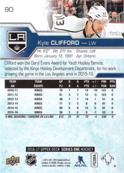 2016-17 Upper Deck - Silver Foil #90 Kyle Clifford Back