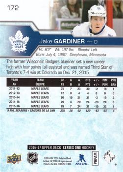 2016-17 Upper Deck - Silver Foil #172 Jake Gardiner Back
