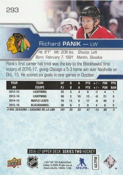 2016-17 Upper Deck - Silver Foil #293 Richard Panik Back