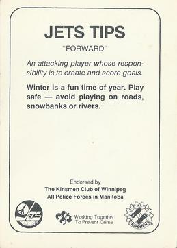 1985-86 Winnipeg Jets Police #NNO Andrew McBain Back