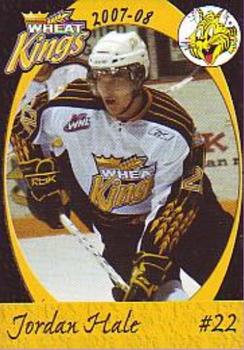 2007-08 Brandon Wheat Kings (WHL) #14 Jordan Hale Front