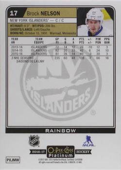 2016-17 O-Pee-Chee Platinum - Rainbow #17 Brock Nelson Back