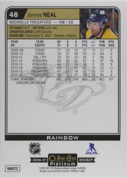 2016-17 O-Pee-Chee Platinum - Rainbow #48 James Neal Back