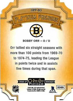 2016-17 O-Pee-Chee Platinum - Platinum Phenoms Die Cuts #OPP-BO Bobby Orr Back