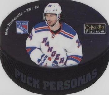 2016-17 O-Pee-Chee Platinum - Puck Personas Die Cuts #PP-11 Mats Zuccarello Front