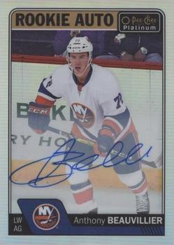2016-17 O-Pee-Chee Platinum - Rookie Autographs Rainbow #R-AB Anthony Beauvillier Front