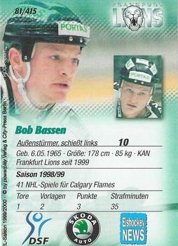 1999-00 Powerplay DEL (German) #81 Bob Bassen Back