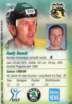 1999-00 Powerplay DEL (German) #126 Andy Roach Back