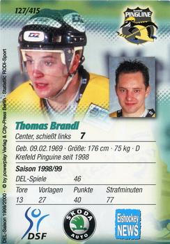 1999-00 Powerplay DEL (German) #127 Thomas Brandl Back