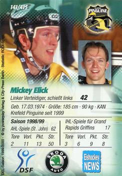 1999-00 Powerplay DEL (German) #141 Mickey Elick Back