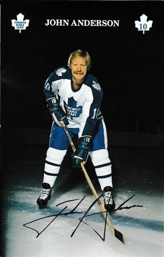 1981-82 Toronto Maple Leafs Postcards #NNO John Anderson Front