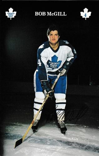 1981-82 Toronto Maple Leafs Postcards #NNO Bob McGill Front