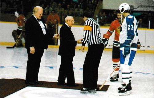 1981-82 Toronto Maple Leafs Postcards #NNO Harold Ballard / Frank Selke / Ron Wicks / Terry Ruskowski / Darryl Sittler Front