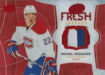 2016-17 Upper Deck Ice - Fresh Threads Red Patch #FT-MS Mikhail Sergachev Front