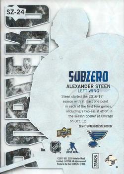 2016-17 Upper Deck Ice - SubZero #SZ-24 Alexander Steen Back