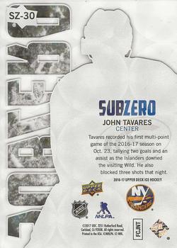 2016-17 Upper Deck Ice - SubZero #SZ-30 John Tavares Back