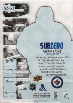 2016-17 Upper Deck Ice - SubZero #SZ-63 Patrik Laine Back