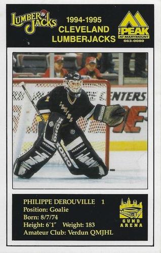 1994-95 Cleveland Lumberjacks (IHL) Postcards #2 Philippe DeRouville Front