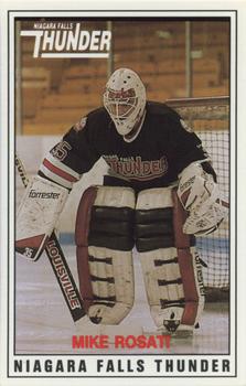 1988-89 Niagara Falls Thunder (OHL) Fire Safety #6 Mike Rosati Front