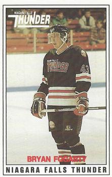 1988-89 Niagara Falls Thunder (OHL) Fire Safety #14 Bryan Fogarty Front
