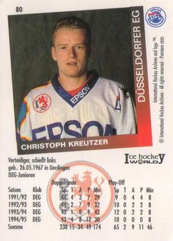 1995-96 IHA DEL (German) #80 Christoph Kreutzer Back