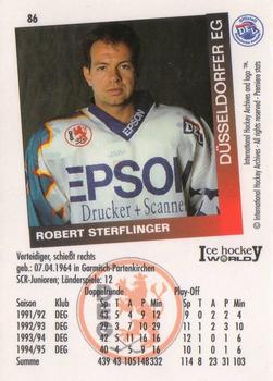 1995-96 IHA DEL (German) #86 Robert Sterflinger Back