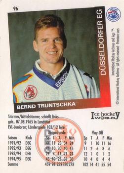 1995-96 IHA DEL (German) #96 Bernd Truntschka Back