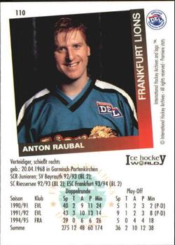 1995-96 IHA DEL (German) #110 Anton Raubal Back