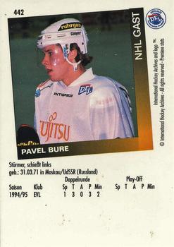 1995-96 IHA DEL (German) #442 Pavel Bure Back