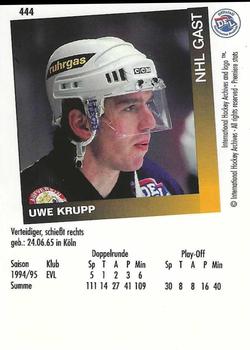 1995-96 IHA DEL (German) #444 Uwe Krupp Back