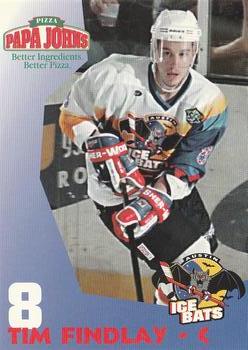 1997-98 Papa John's Austin Ice Bats (WPHL) #NNO Tim Findlay Front
