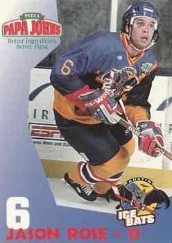 1997-98 Papa John's Austin Ice Bats (WPHL) #NNO Jason Rose Front
